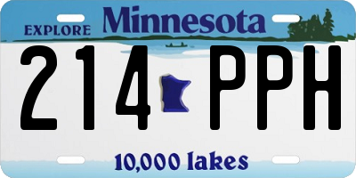 MN license plate 214PPH