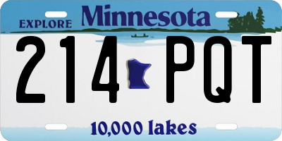 MN license plate 214PQT