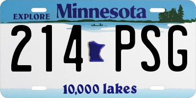 MN license plate 214PSG