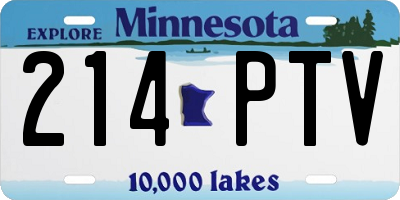 MN license plate 214PTV