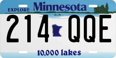 MN license plate 214QQE