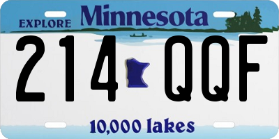 MN license plate 214QQF