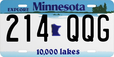 MN license plate 214QQG