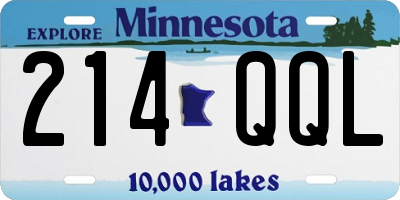 MN license plate 214QQL