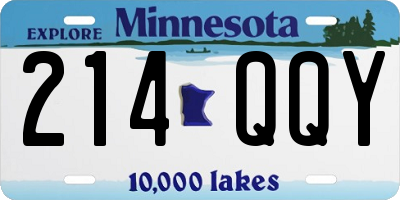 MN license plate 214QQY