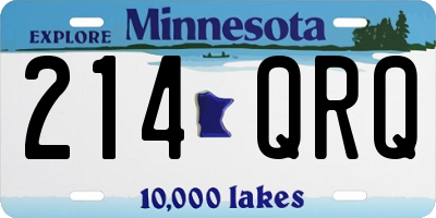 MN license plate 214QRQ