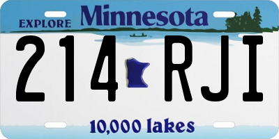 MN license plate 214RJI