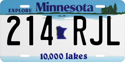 MN license plate 214RJL