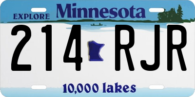 MN license plate 214RJR