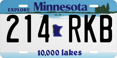 MN license plate 214RKB