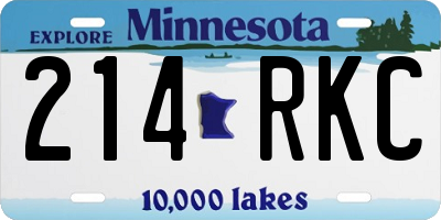 MN license plate 214RKC