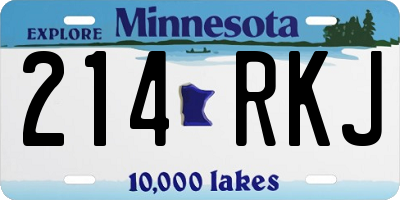 MN license plate 214RKJ