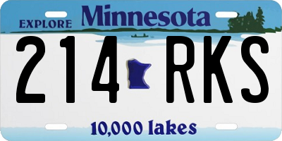 MN license plate 214RKS