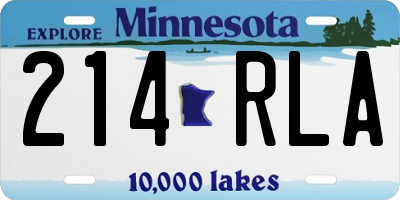 MN license plate 214RLA