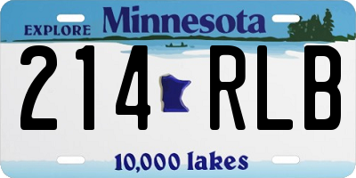 MN license plate 214RLB