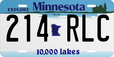MN license plate 214RLC