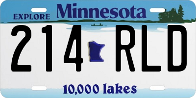 MN license plate 214RLD