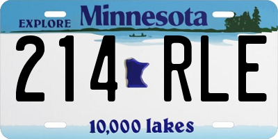 MN license plate 214RLE