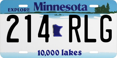 MN license plate 214RLG