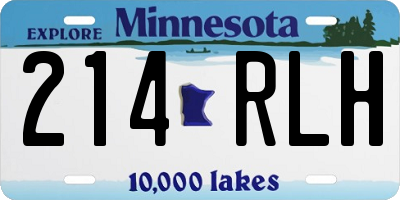 MN license plate 214RLH