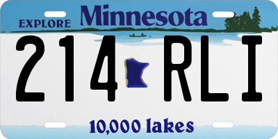 MN license plate 214RLI