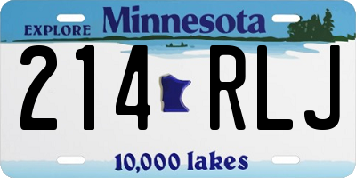 MN license plate 214RLJ