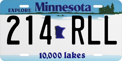 MN license plate 214RLL