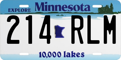 MN license plate 214RLM