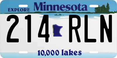 MN license plate 214RLN