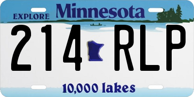 MN license plate 214RLP