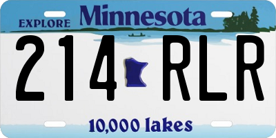 MN license plate 214RLR