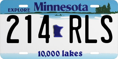 MN license plate 214RLS