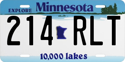 MN license plate 214RLT