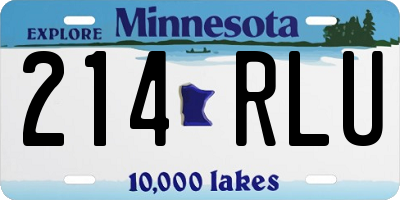 MN license plate 214RLU