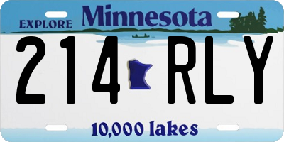 MN license plate 214RLY