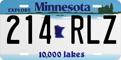MN license plate 214RLZ