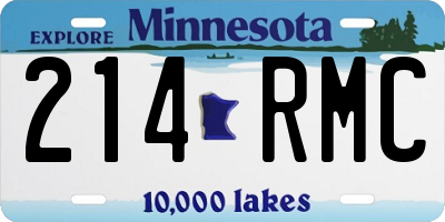 MN license plate 214RMC