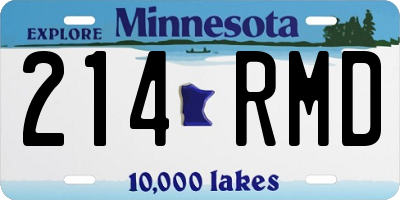 MN license plate 214RMD