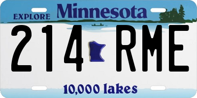 MN license plate 214RME