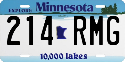 MN license plate 214RMG