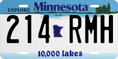 MN license plate 214RMH