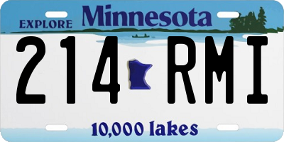 MN license plate 214RMI