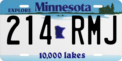 MN license plate 214RMJ