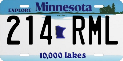 MN license plate 214RML