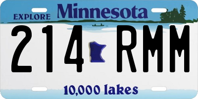 MN license plate 214RMM