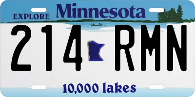 MN license plate 214RMN