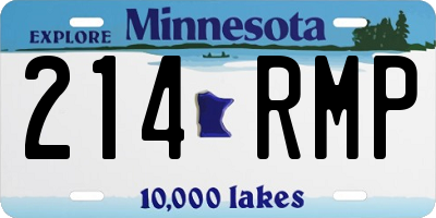 MN license plate 214RMP