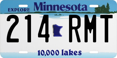 MN license plate 214RMT