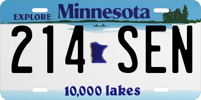 MN license plate 214SEN