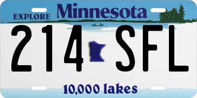 MN license plate 214SFL